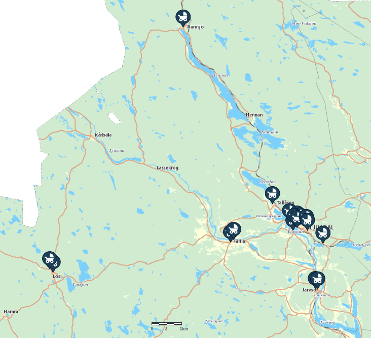 Kartbild på lekplatser via cx-kartan