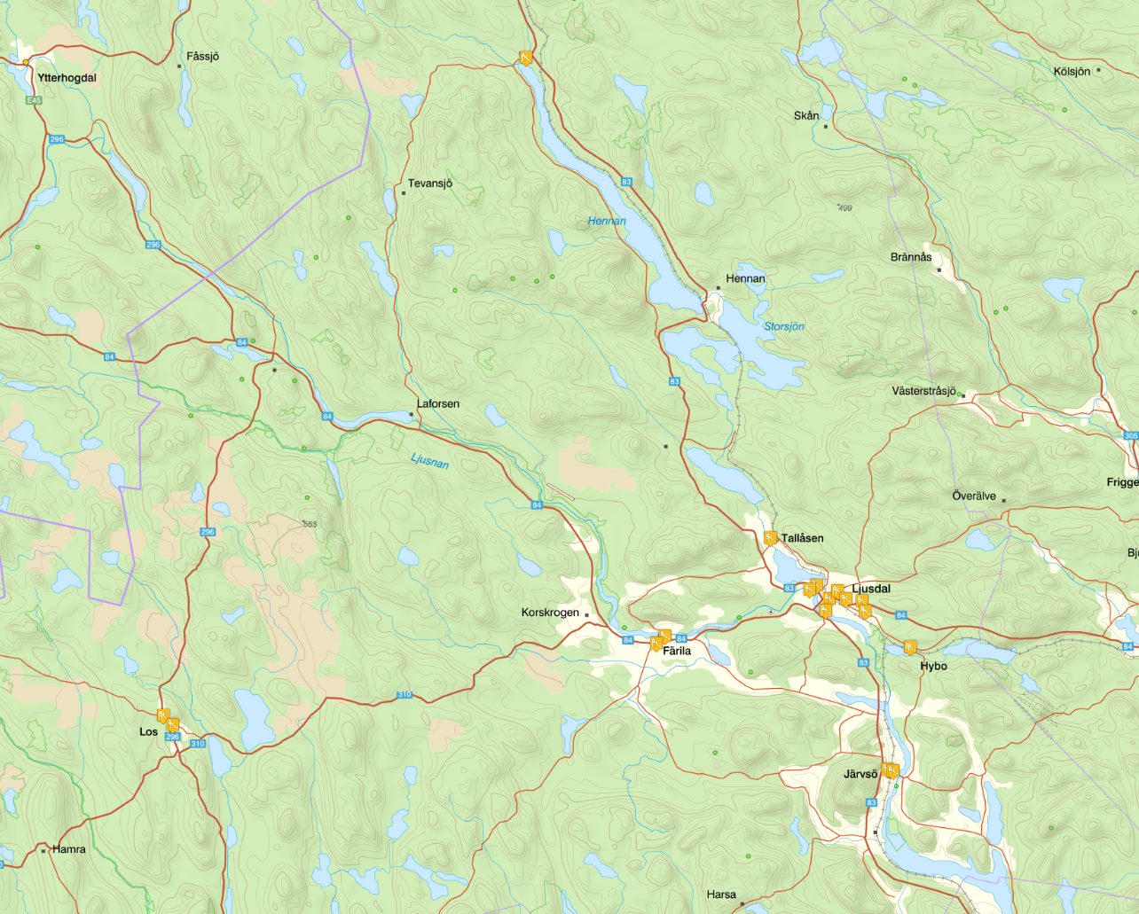 Kartbild på lekplatser via cx-kartan